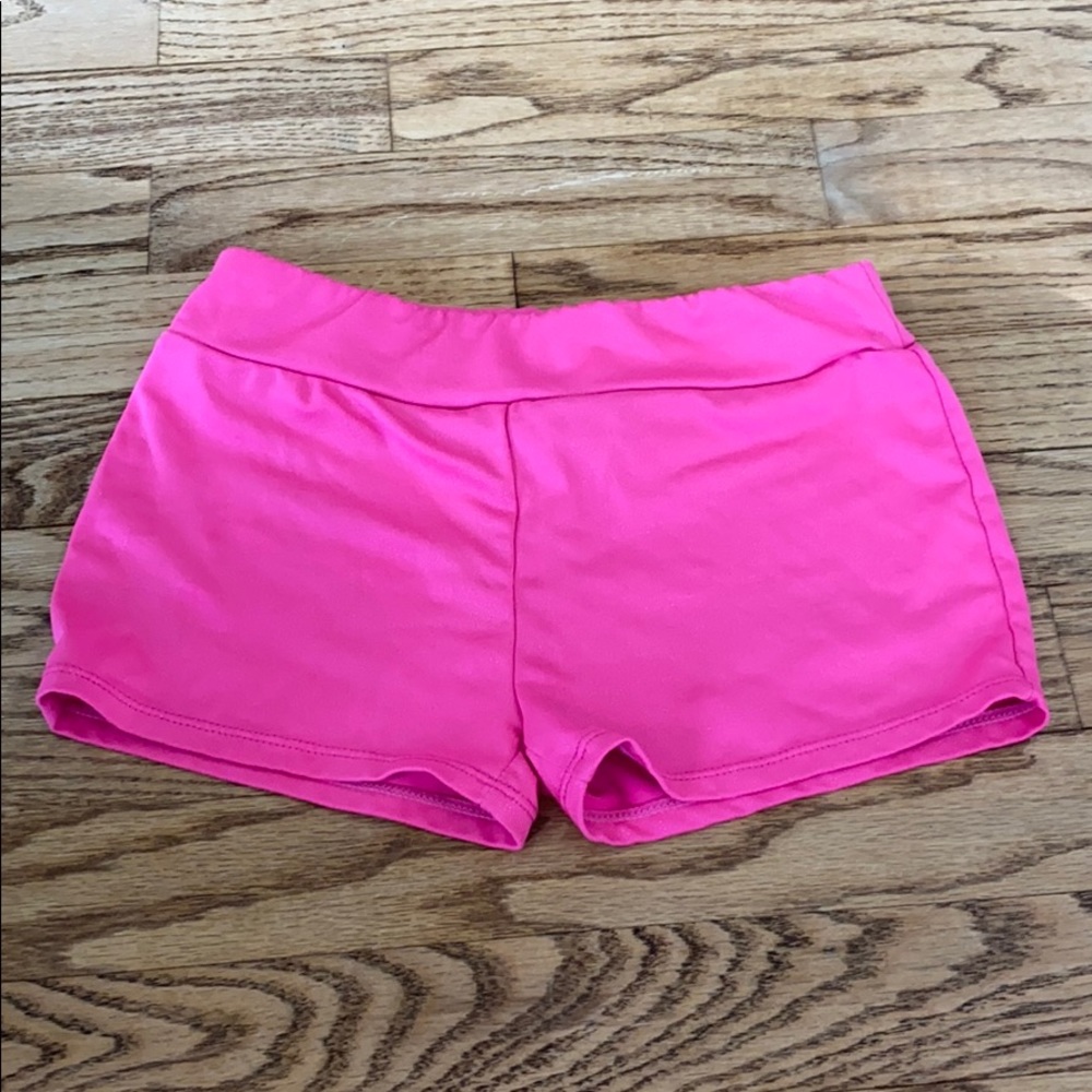 pink tight fit shorts